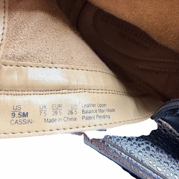 Naturalizer Cassini Black Leather Ankle Boots N5 Comfort Zip 9.5M - Picture 6 of 12